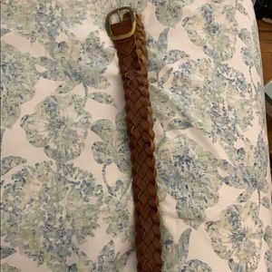 Genuine leather braided belt